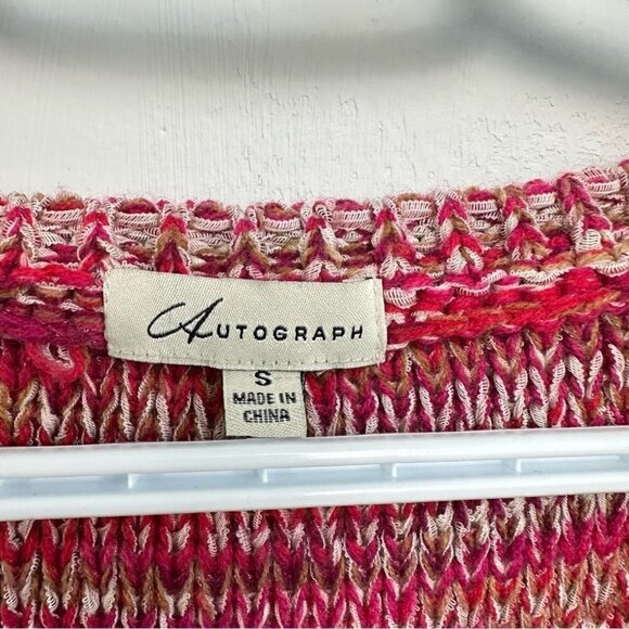 Autograph slouchy dolman sleeve line pattern knit sweater small - Picture 3 of 6